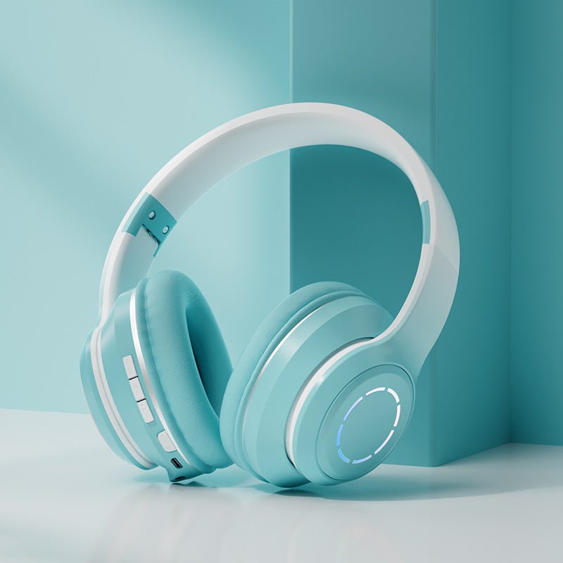 Gradient Bluetooth Earphones Head Mounted Phone Earphones Foldable Earphones - Sentiments