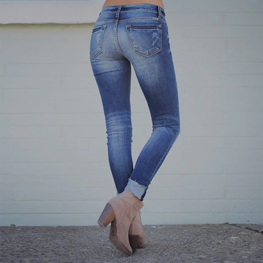 Women's Slim Fit Cropped Jeans - Sentiments