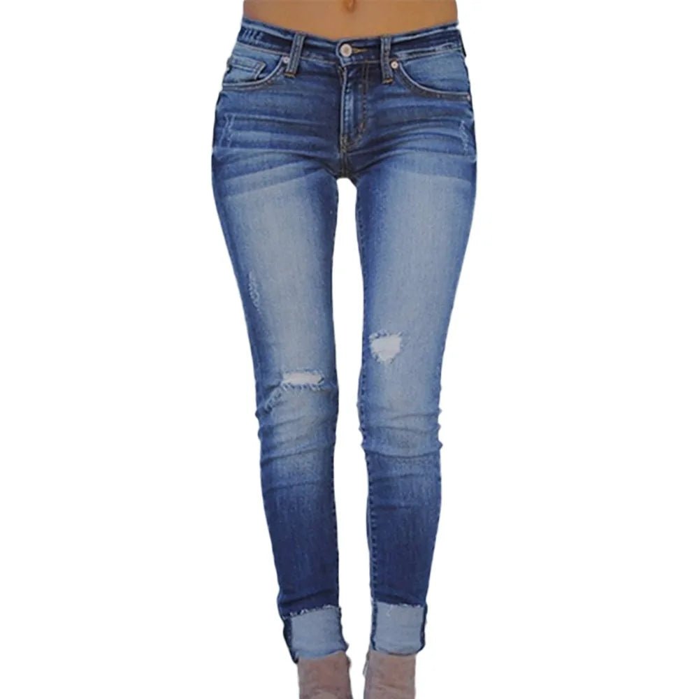 Women's Slim Fit Cropped Jeans - Sentiments
