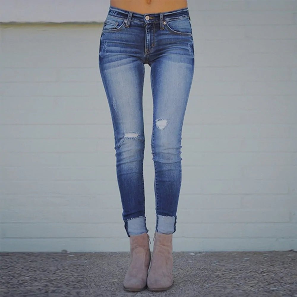 Women's Slim Fit Cropped Jeans - Sentiments