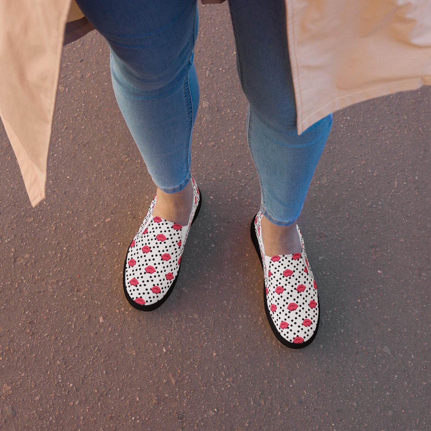(Kisses) Slip - On Sneakers - Sentiments